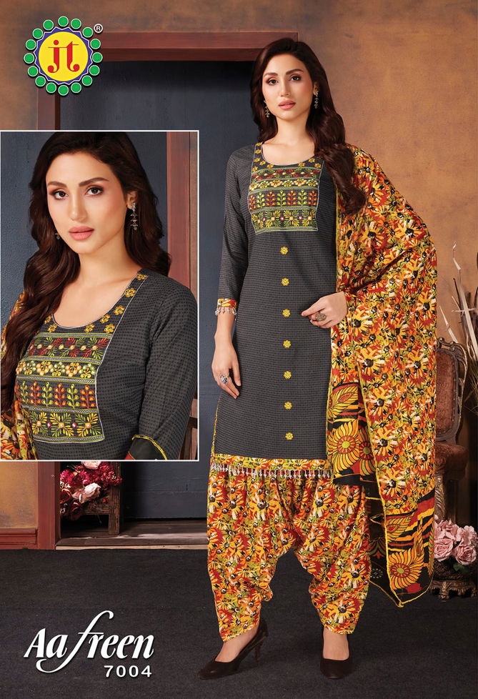 Jt Aafreen 7 Printed Cotton Fancy Regular Wear Designer Dress Material Collection